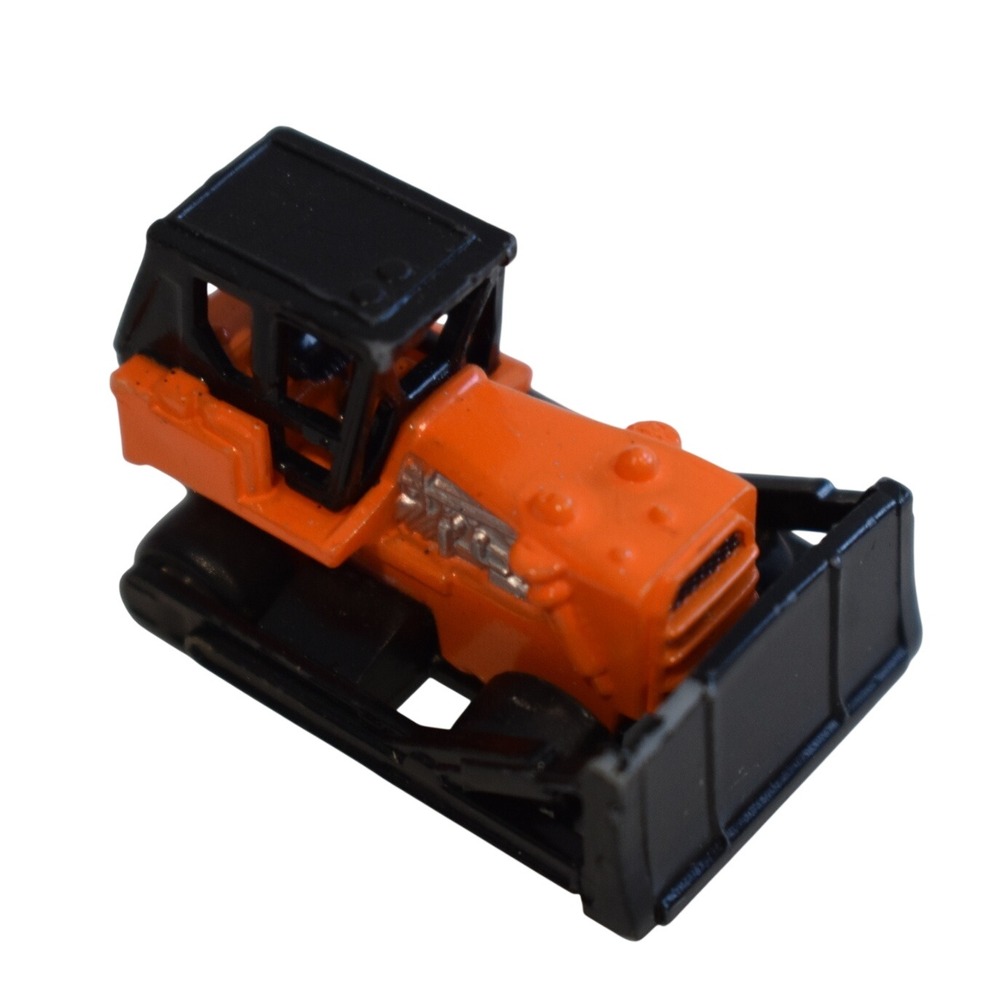 Micro Machines Construction Bulldozer 1987 Galoob Orange with Black Roof